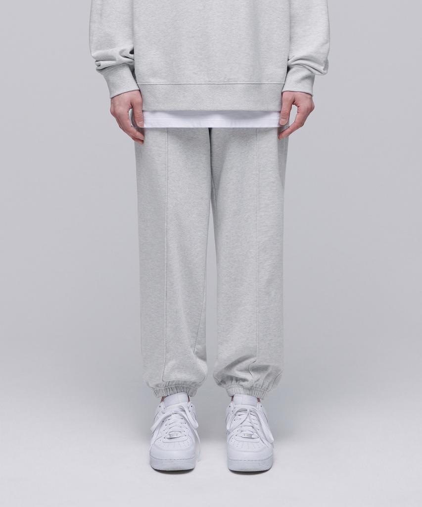 Musinsa Standard Pin-Tuck Wide Sweatpants [Melange Light Gray]