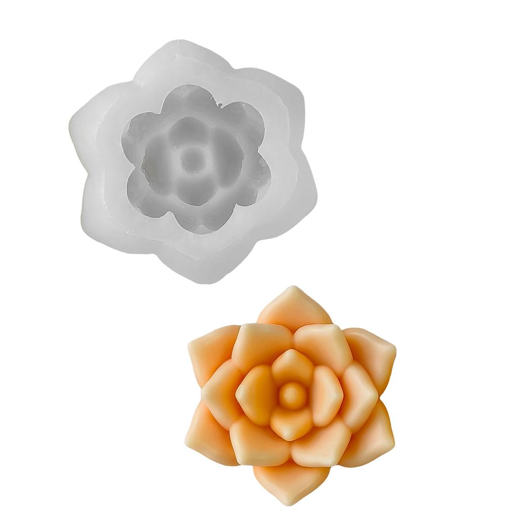 Succulent Plant Candle Gypsum Mold Nonstick Aromatherapys Silicone Molds Desktops Ornament Mold Home Decoration Molds