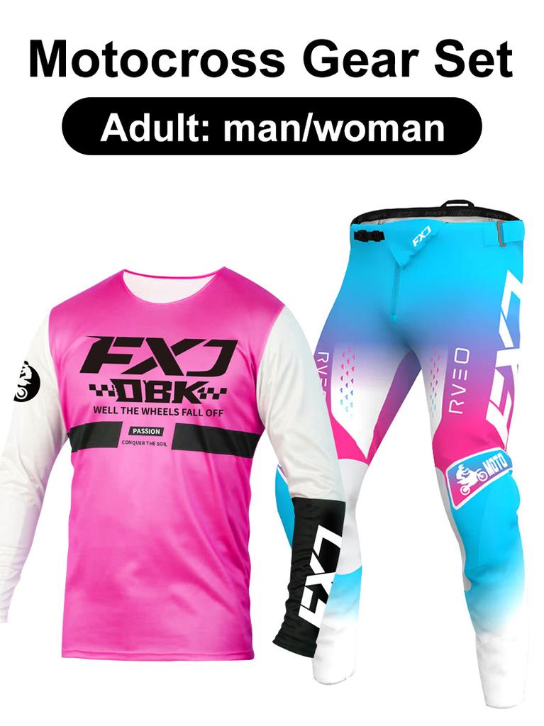Motocross-Ausrüstungsset Enduro Cross Trikot Hose Sets Racer Ausrüstungsset Offroad Herren Sets Damen Berg Downhill Motorrad MX
