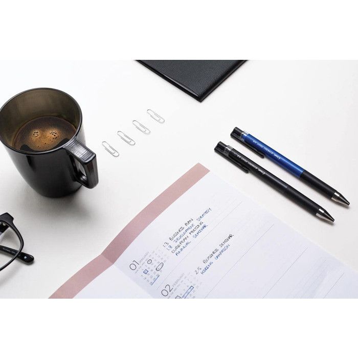 Stylo bille - Pilot - Synergy Point - Rétractable - Attache caoutchouc - Encre gel 0,5 mm - Bleu