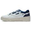 Li Ning 001 BTC Prm Synthetisch Leer Slijtvast Ademend Lage top Skateboard Schoenen Heren Wit Blauw AGCT003-1