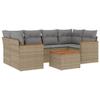 VidaXL Garden Lounge Set with Cushions 7 Pcs, Patio Sofas, Patio Furniture Set, Outdoor Furniture, Beige 3258202