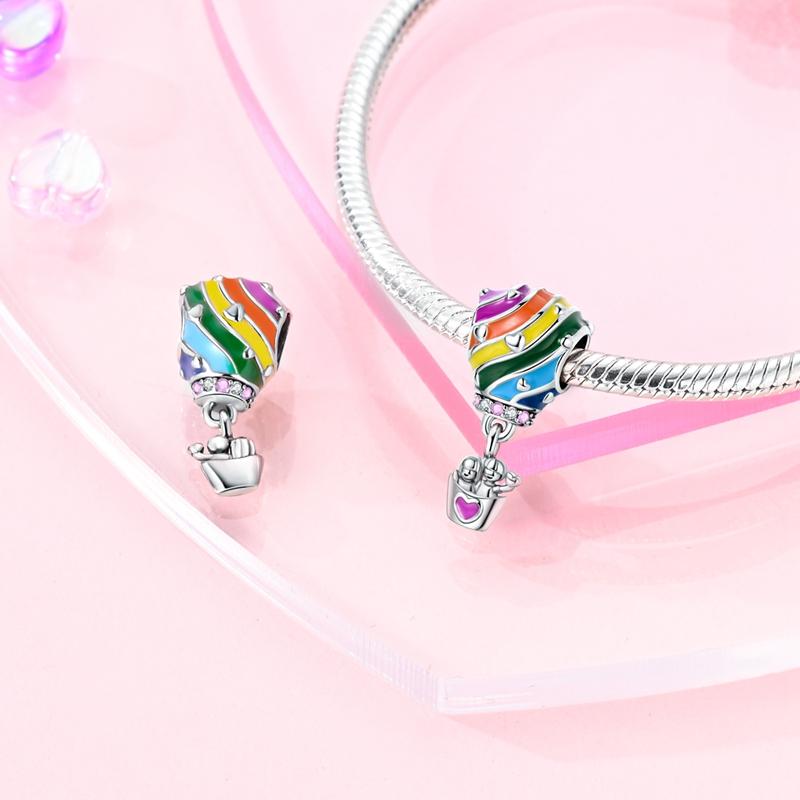 Flying House Around The World Pendant Charm Beads Copper Jewelry Fits Bracelets Bangle Necklace Women Luxury Diy Gifts