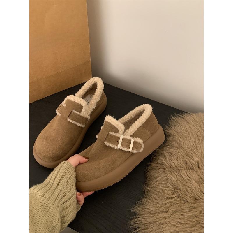 Thick-soled Fleece Shoes, Autumn and Winter Shoes, Warm Snow Boots, Cotton Shoes, Women's Shoes