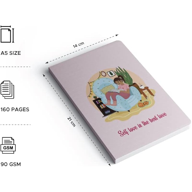FACTOR NOTES A5 Notebook: Ruled | 90 GSM | 160 Pages (Self Love)