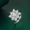 BELLA BOX Opening Resizable Rings For Women Zircon Engagement Party Fine Jewelry Gift