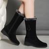 Winter Women Shoes Ladies Mid Calf Boots High Tube Classic Thick Fleece Models Snow Boots Suede Plush Woman Boots 35-40