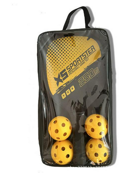Poplar Wood Pickleball Paddle & Ball Trainer Set for Outdoor Sports Fitness