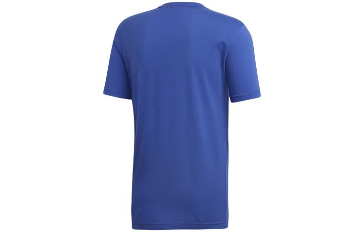 Adidas ESSENTIALS T Shirts Men's Blue Crew Neck Moderate Straight Fit DV3052