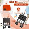[Heavy Duty] Folding Wagon Cart | Heavy Duty | 360°All Terrain Wheels, Side Pockets, Large Capacity Collapsible | For Camping,