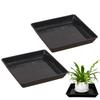 2Pcs Durable Plastic Plant Saucer Square Drip Plant Trays Flower Pot Indoor Outdoor Home Garden Supplies