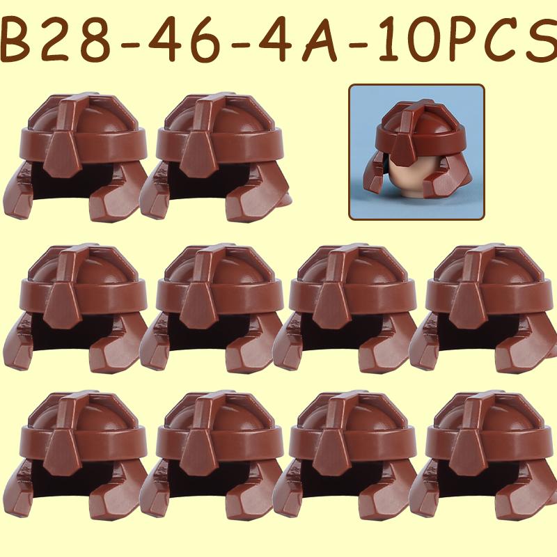 MOC Medieval Military Castle Soldier Figures Helmets Series Building Blocks Knights Accessories Warrior Hat  Bricks Toys Gifts
