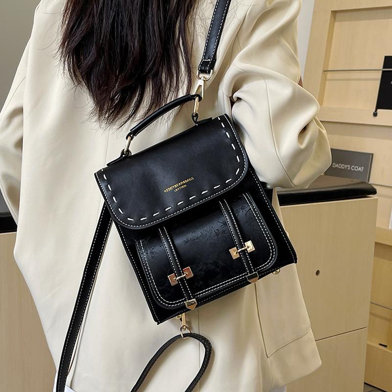 Small Niche Design Bag, New Fashionable Backpack, Women's Handheld Korean Version, Travel Backpack, Three Use Bag