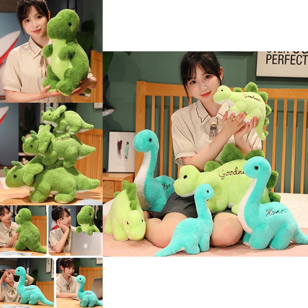Jurassic Dinosaurier Park Plüschtier Grüner Stegosaurus Dreieckiger Drache Tyrannosaurus Rex Cartoon Stofftier