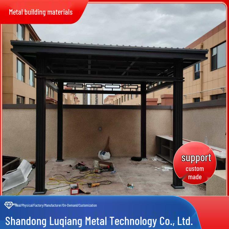 Modern Outdoor Pavilion: Aluminum Alloy Courtyard Structure in New Chinese Style