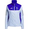 Color Block Slim Fit Stand Collar Work Jacket Women Jacket Blue JN3002