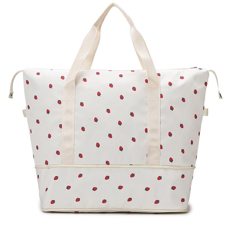 

Strawberry travel bag dry and wet separation sports gym bag бежевый