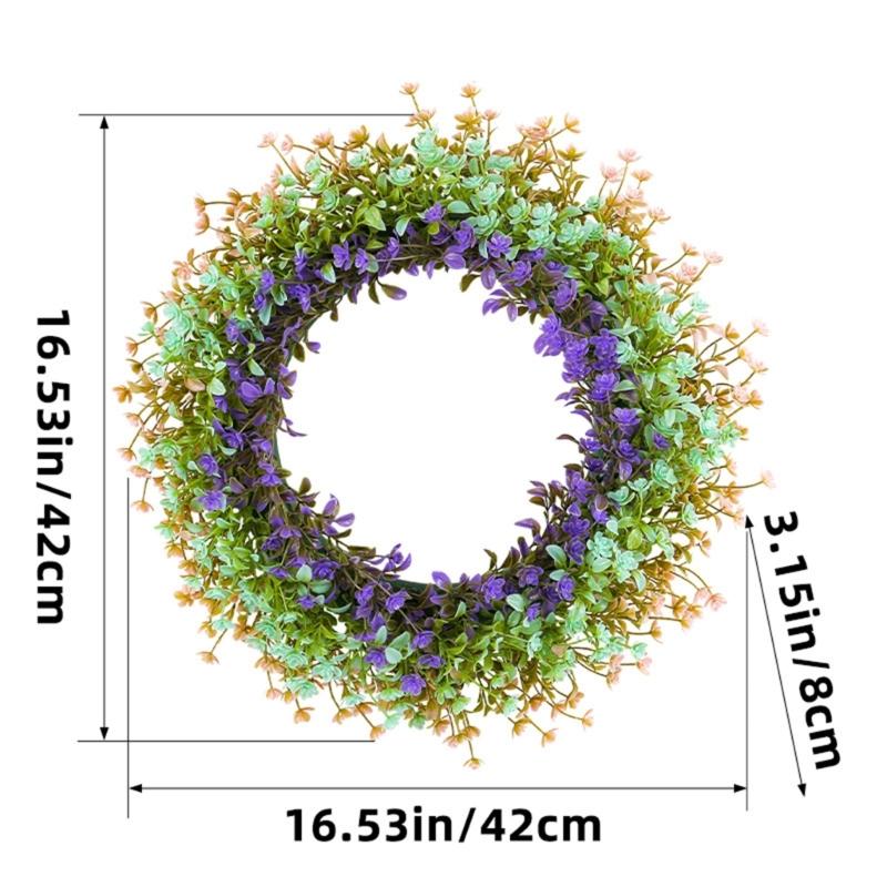 Hanging Artificial Wreath Pendant Easter Gifts Easter Door Sign Artificial Easter Wreath Ornaments Spring Sign