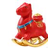 Rocking Horse Figurine Year Decoration Sculpture for Holiday Office Shelf Home