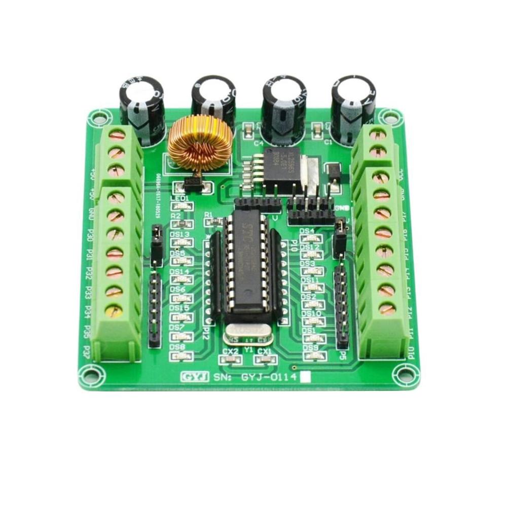 STC12C2052AD MCU Development Board STC12 DIP-20 MCU DC5-30V TTL IO Indicator 11.0592MHz Crystal Industrial Control Module