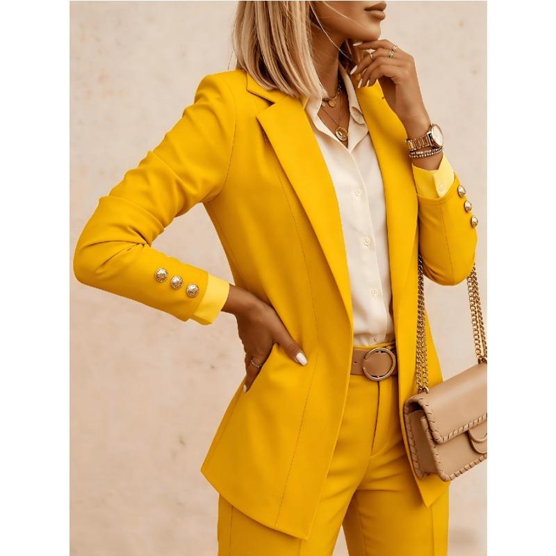 All Colors Sizes Casual Fashion Lapel Long Sleeve Blazer For Women