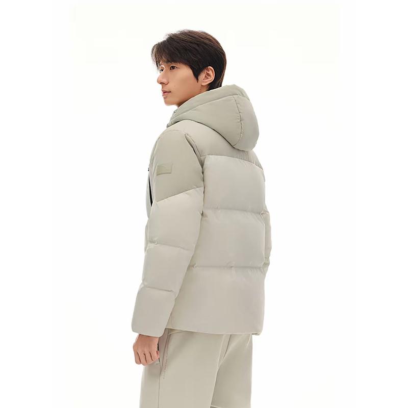 Anta Training Heat + Water-Repellent Technology Down Jacket Men Jacket Acid-Lime Cloud-Rain-Gray 152547919N-1