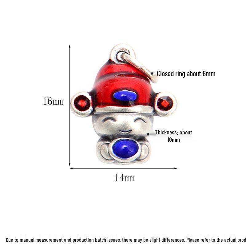

Подвеска из стерлингового серебра 999 пробы «Пять благословений» с 3D-эпоксидной смолой и плетеным шнуром для изготовления украшений своими руками