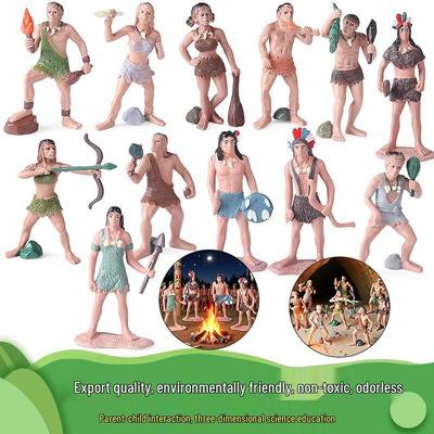 Primitive Tribe Educational Figurine Set: Indian Primitive Man Model