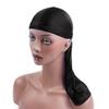 Solid Color Silky Bandanna Turban Hat Breathable Unisex Biker Headwear Headband