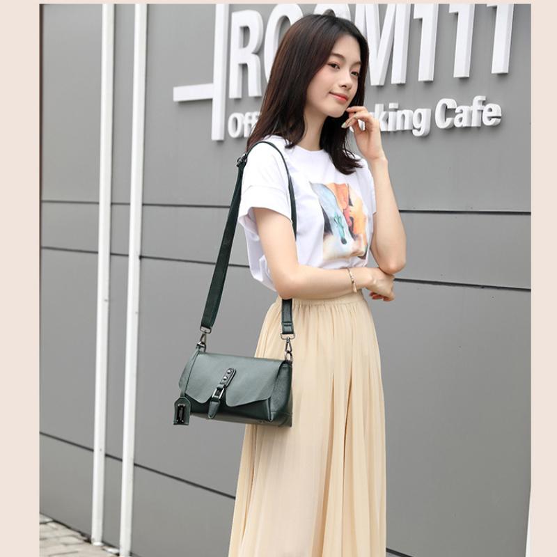 The New European and American Style Clamshell PU Leather Underarm Messenger Pillow Boston Large-capacity Female Bag One-shoulder Portable Diagonal Bag