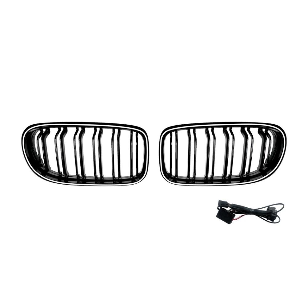 2pcs Gloss Black Kidney Front Grille For BMW 3 Series E90 E91 LCI 325i 2009-2012 Kidney Grill Racing Grills