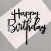 5pcs Cake topper Happy birthday black and white gold creative glitter plug-in multiple happy birthday cupcake toppers