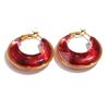 Yhpup White Green Black Pink Brown Acetate Acrylic Chunky Hoop Earrings Daily Stainless Steel Trending Ear Jewelry Accessories