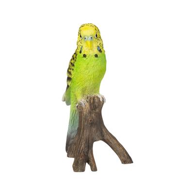 Woobia Mini Budgerigar, Yellow-Green, 6.5 X 5 X 10.6 Cm, Figurine, Ornament, Animal, Garden Decoration, Bird, H14262-B