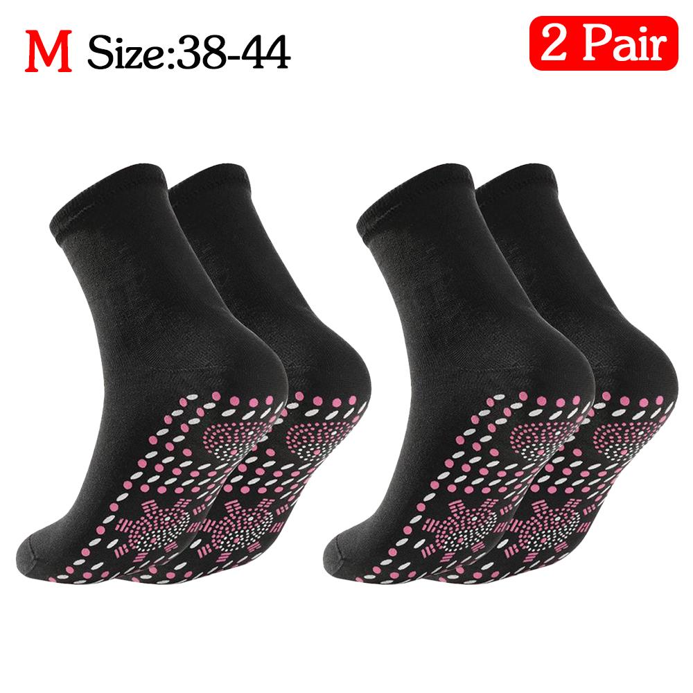 1/2Pairs Thermal Heated Socks Winter Self-Heating Socks Soft Elastic Thicken Anti-Slip Socks For Women Men Outdoor Ski Tube Sock