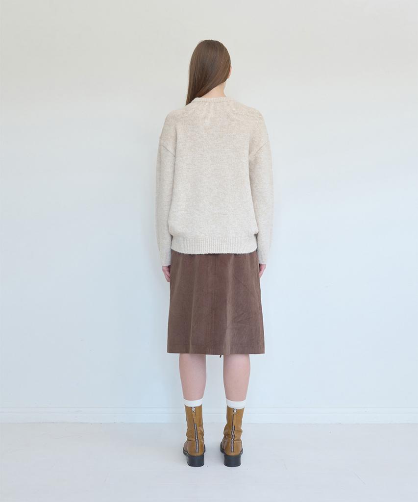 PISCESS Hairy Jacquard Sweater_Ivory