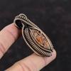 Sunstone Pendant Copper Wire Wrapped Pendant Handmade Very Pretty Gemstone Pendant Copper Wire Wrap Jewelry Gift For Mother Sunstone Jewelry