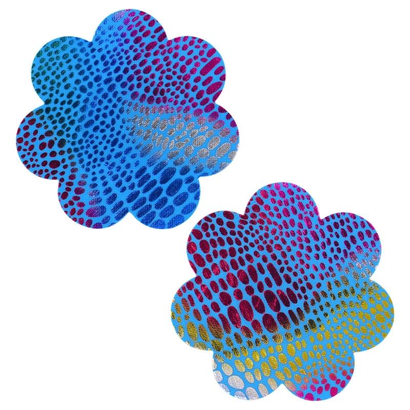 20 Pairs Women Sexy Self Adhesive Nipple Covers Colorful Fish Scales Disposable Breast Stickers Pasties Sticky Bras