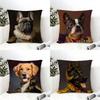 Renaissance Royal Dog Cushion Cover Eco Linen Pillow Case DoubleSided Print Breathable Durable Zipper Home Decor Gift