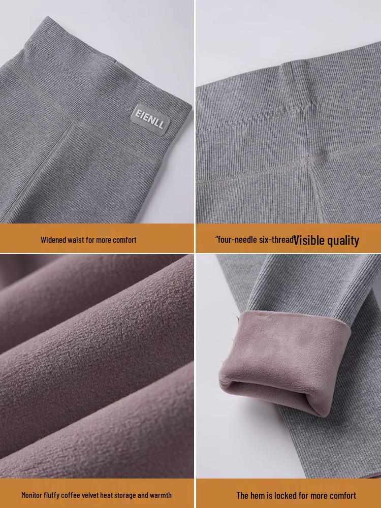 Women's High-Waisted Cotton-Feel Base Layer Pants - Cold-Resistant, Warm, No-Sag, Tight-Fitting, New Style
