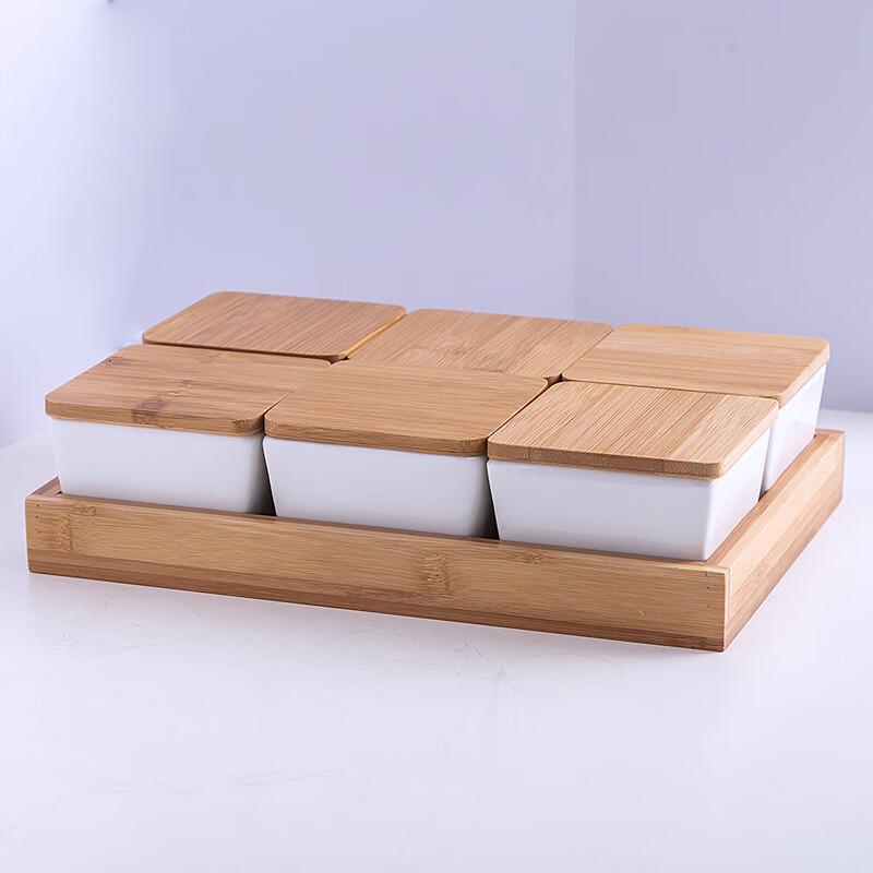 Nordic Ceramic Divided Serving Platter with Lid 1 Piece