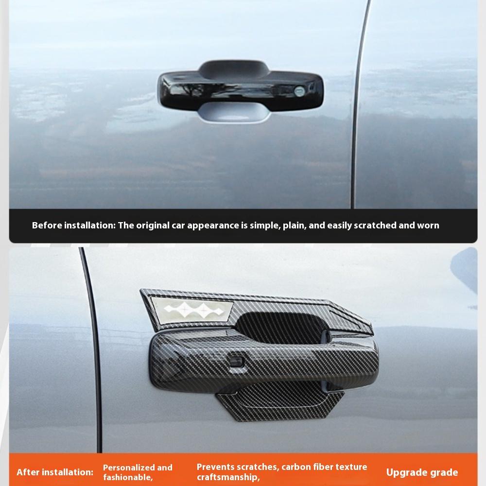 Fit For BYD Formula Leopard 5 Door Handle Door Bowl Inner Handle Anti Scratch Sticker Carbon Fiber Exterior Modification