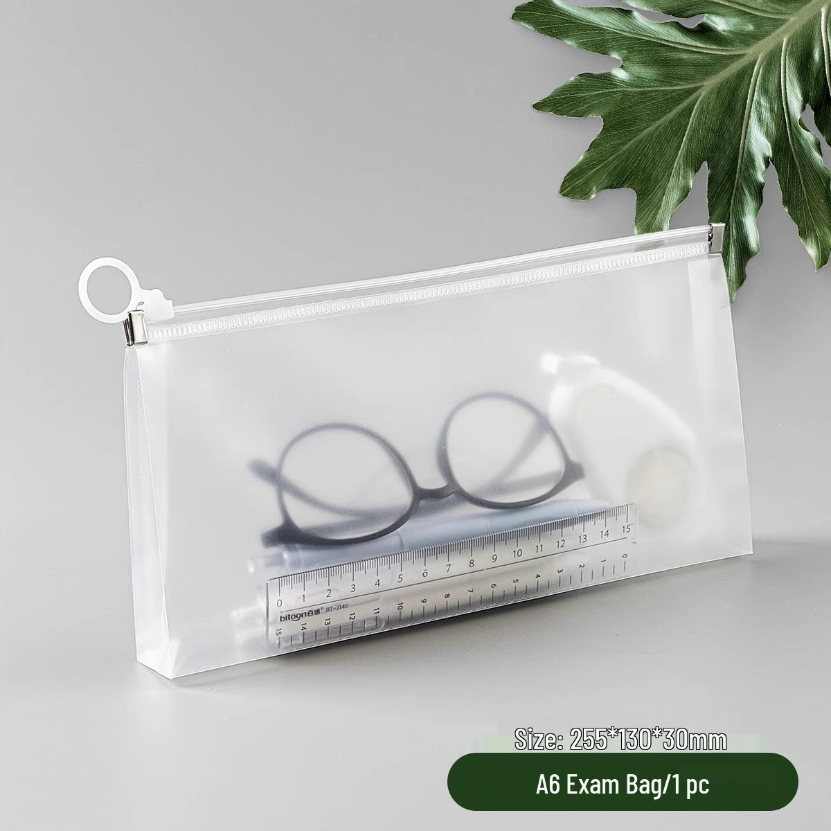 

Transparent A4 Exam Stationery Bag with Zipper for Gaokao & Zhongkao