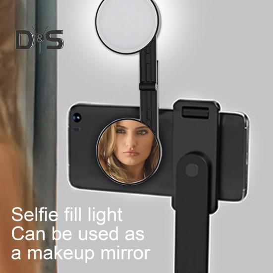 Magnetické doplňkové světlo se zrcátkem 3 režimy osvětlení Stmívatelné Kompaktní design LED selfie světlo Dobíjecí světlo pro videokonference