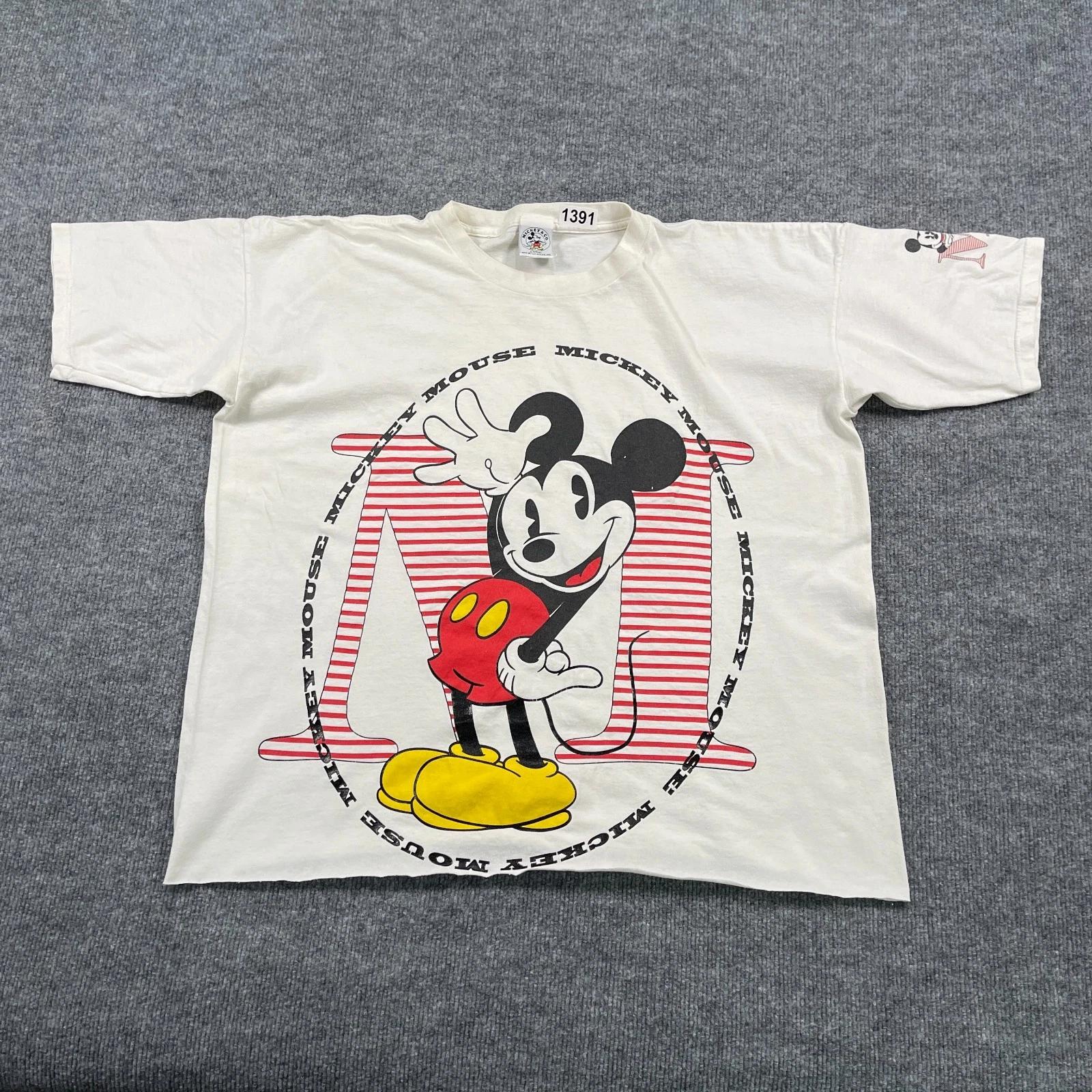 

Vintage 90s Mickey Mouse Crop Shirt Womens XL 24x26 White 3XL