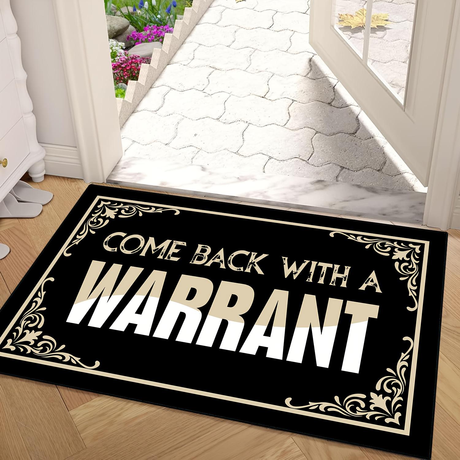 

Creative Welcome Ticket Mat - Modern Document Style Rug for Front Door & Dorm, Non-Slip Washable Housewarming Gift Carpet 40x60cm