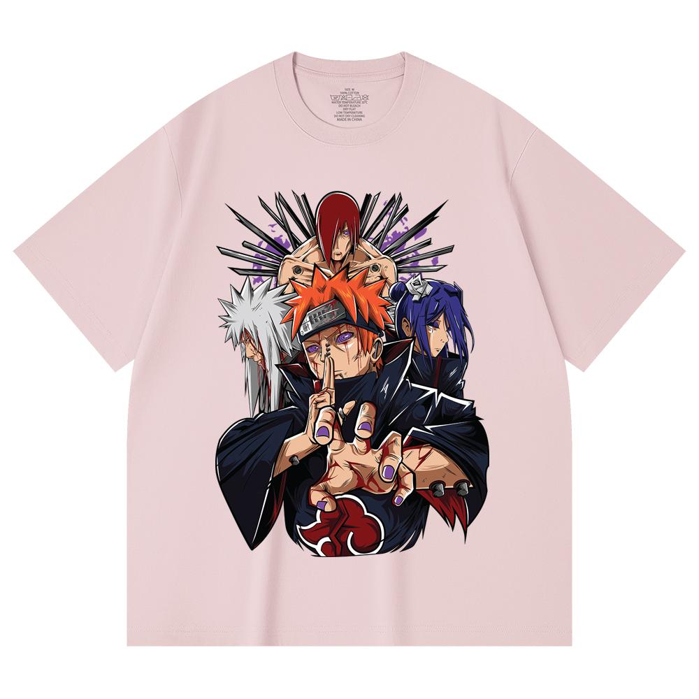 230 Gsm 100% Cotton Naruto V10 Pain Print Unisex Heavy Cotton T Shirt