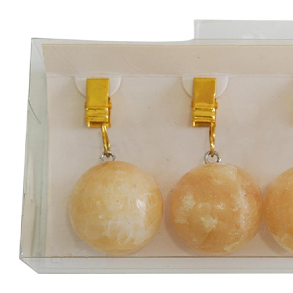 4Pcs Tablecloth Weights with Rust Resistant Clip Table Cover Pendant Stones for Flags Outdoor Party Garden Family Dinner Desk