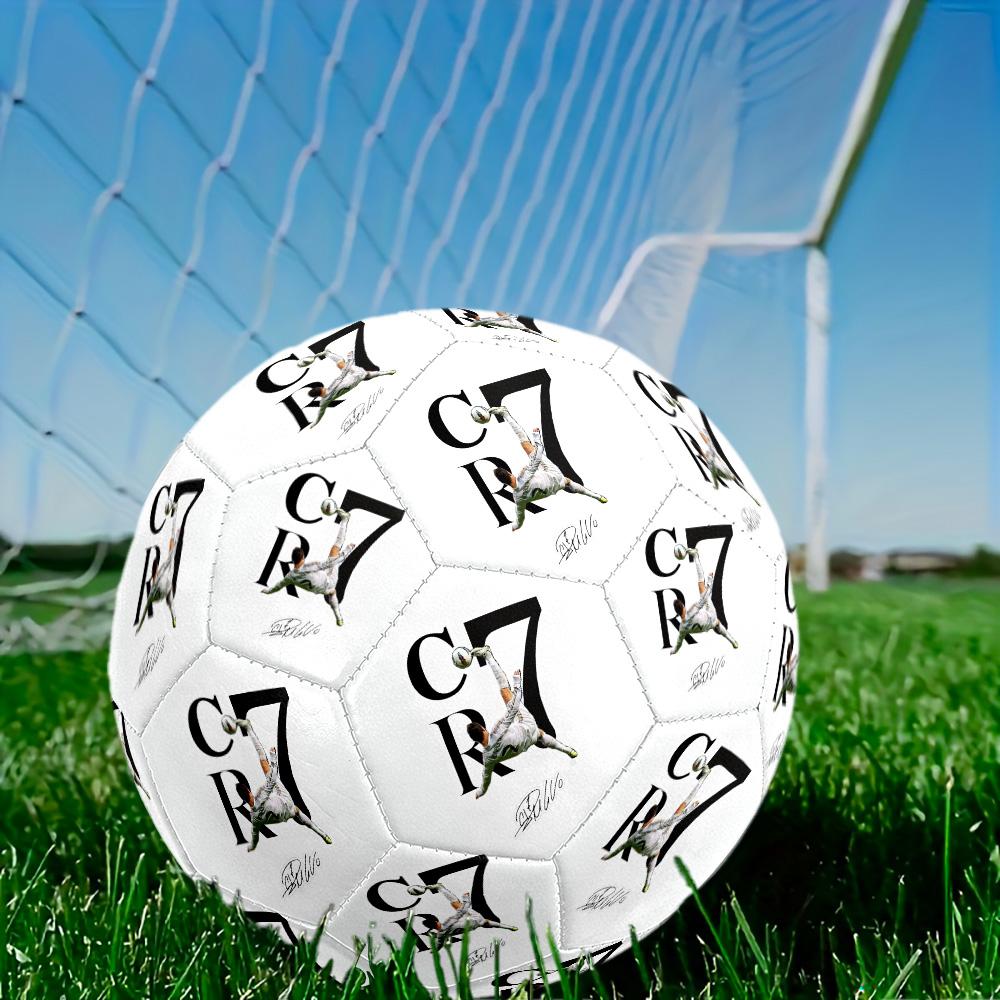 Like Cristiano Ronaldo Soccer Ball Size 5 Football Machine-Stitched Indoor/Outdoor Universal Football Soccer Accessory