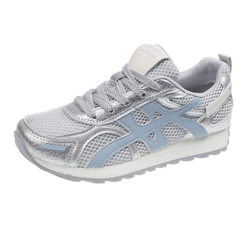 European Station Color Matching Mesh Forrest Gump Shoes Women's 2025 Spring New Breathable Versatile Lightweight Casual Sports Running Shoes